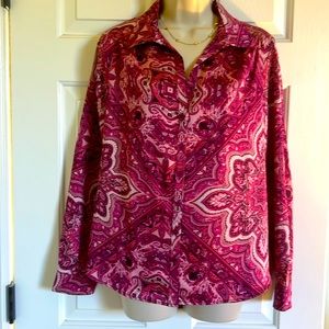 NET Pleione Vintage Looking Hot Pink Blouse